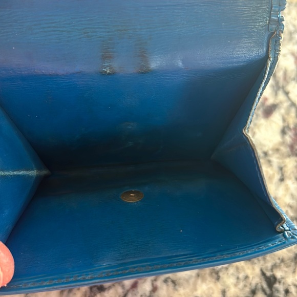 LV Blue Epi Double Snap Wallet - Picture 11 of 13